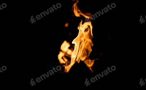Preview: fire on a black background