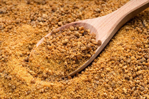 Preview: above view of spoon with coconut blossom sugar