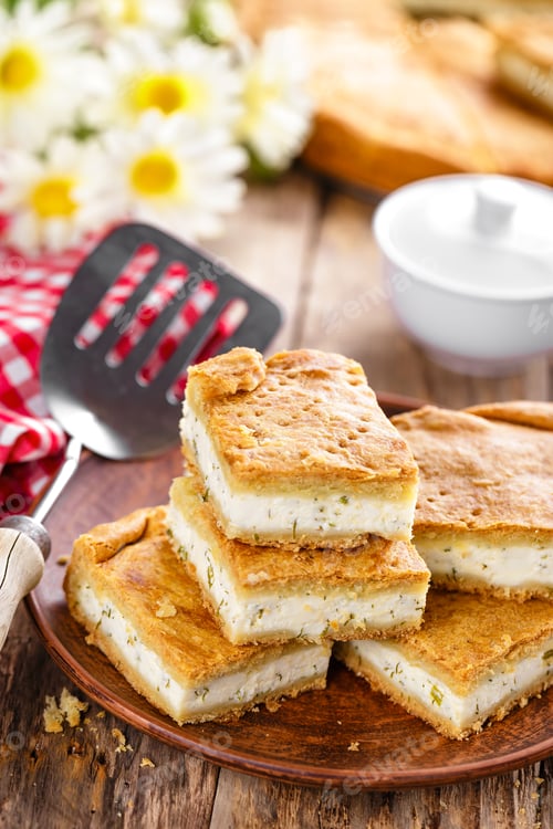 Preview: rustic salted cheesecake with cottage cheese