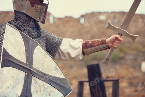 Preview: Knight. Photo in vintage style