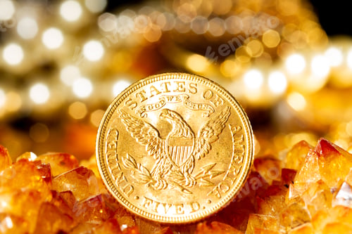 Preview: Gold coins over dark background