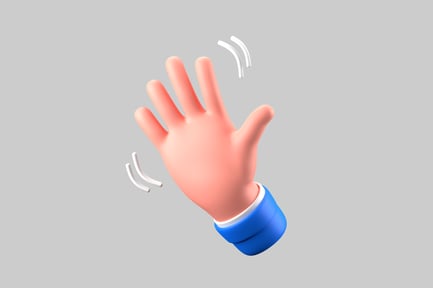 Preview: Cartoon waving hand asset