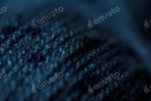 Preview: full frame of blue yarn texture as background