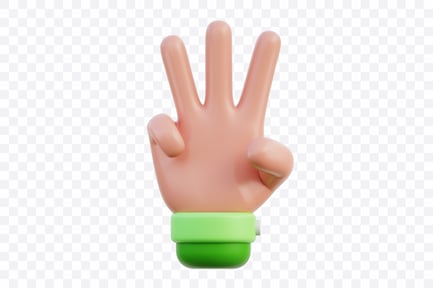Preview: Three Fingers Hand Gesture