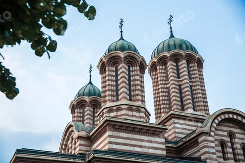 Preview: Detail of domes on church, Craiova, Romania
