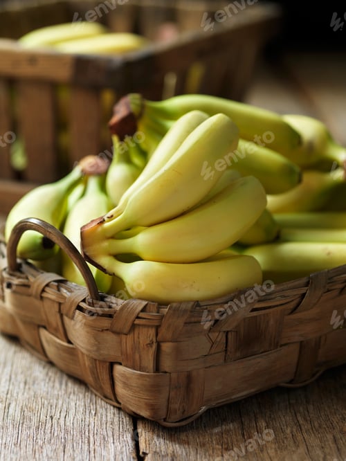 Preview: Fresh organic fruit, baby bananas