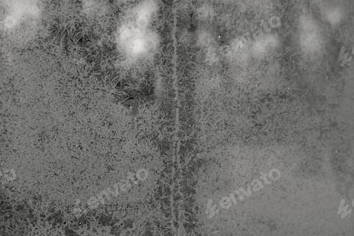 Preview: Winter Ice Silvery Hoarfrost On The Frozen Glass