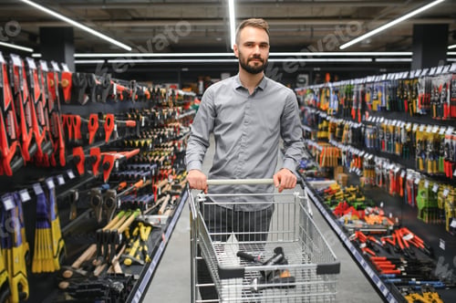 Preview: a buyer in a hardware store, Concept home renovation