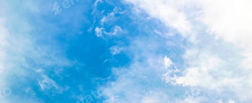 Preview: white clouds in the blue sky, background