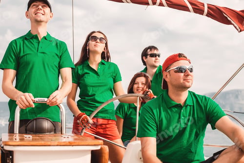 Preview: Sailing club crewmen sailing sailboat