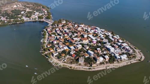 Preview: Aerial drone view of Gölyazı - Golyazi Peninsula in Bursa - Turkey