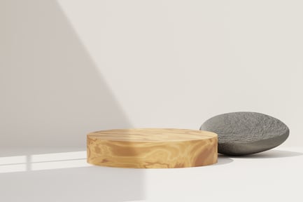 Preview: Natural Wooden Podium for Luxury Product Display