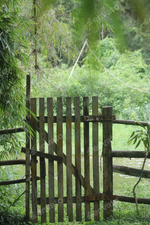 Preview: Wooden gate in rural area
