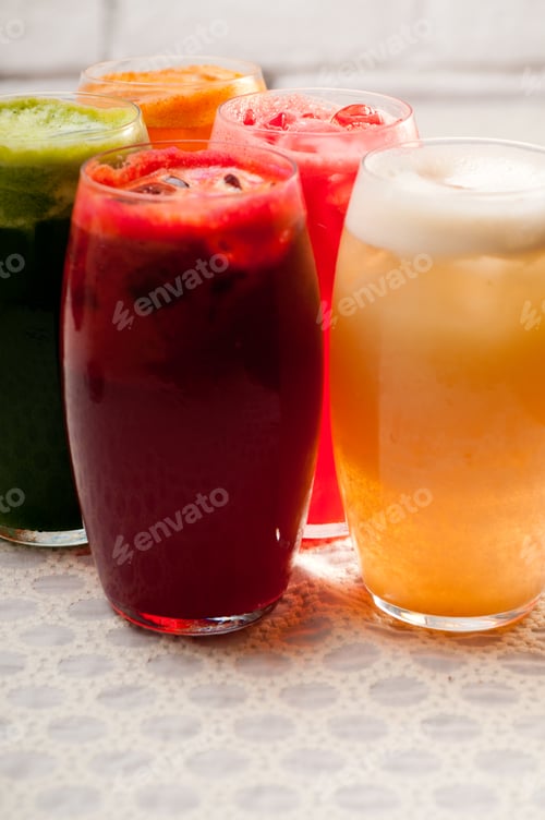 Preview: selection of fruits long drinks
