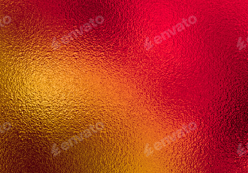 Preview: Vibrant gold and red metallic foil background with luxury heat gradient and textured