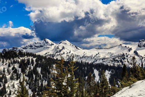Preview: Mt. Rainier Winter Mountain View, Mt. Rainier National Park Washington