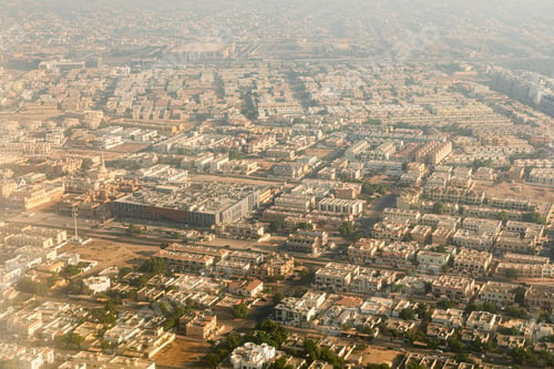 Preview: Aerial view of Dubai city suburb