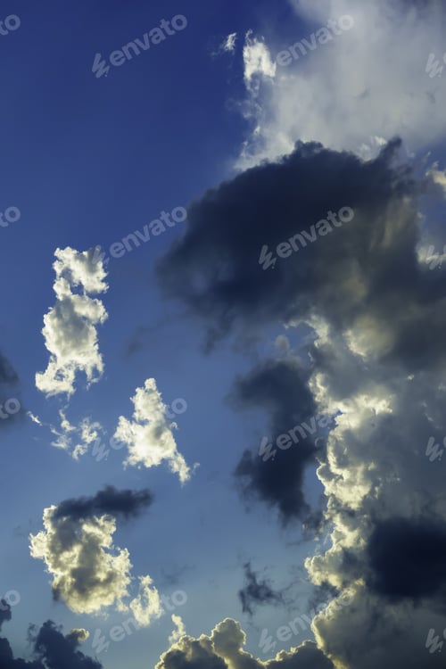 Preview: Sky Dragon: Cloudscape With Dark Extension Like The Head Of A Dragon With A Long Neck Near Sunset
