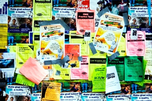 Preview: Bulletin Board Out Of Doors On University Campus