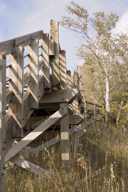 Preview: Wooden Stairway Up To Scenic Overlook
