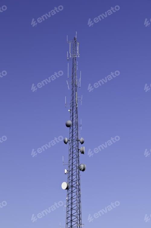 Preview: Communications Tower Against Clear Blue Sky