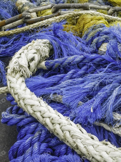 Preview: Closeup Of Nautical Lines Piled Together In Marina