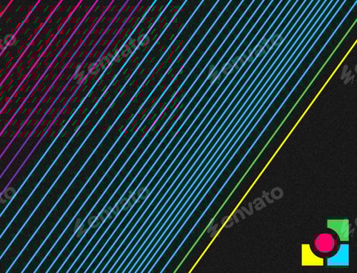 Preview: Abstract Illustration Of Colorful Stripes Over A Black Background