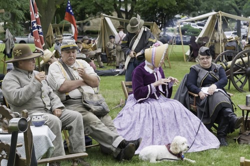 Preview: Lombard, Illinois/Usa - July 27: American Civil War (1861-1865) Reenactment On July 27, 2013, In