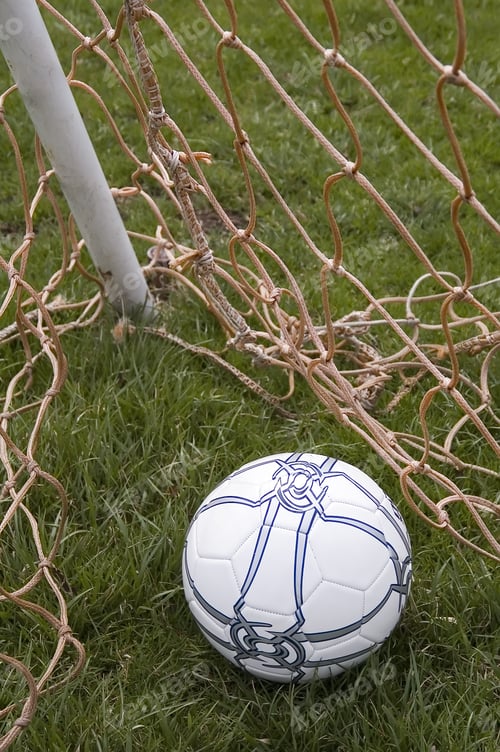 Preview: Close-Up Of Soccer Ball In Corner Of Goal
