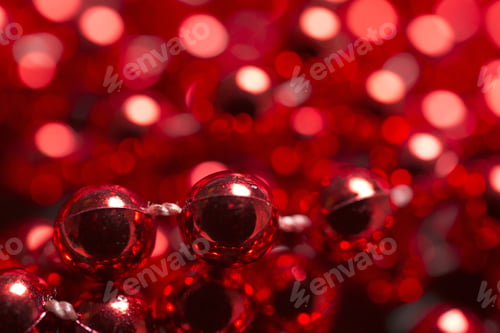 Preview: Delicate Red Beads Joined Together As A Decoration