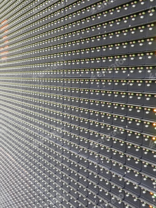 Preview: Symmetry Of Large Electronic Sign (In The Moment Between Activations) At A State Fair