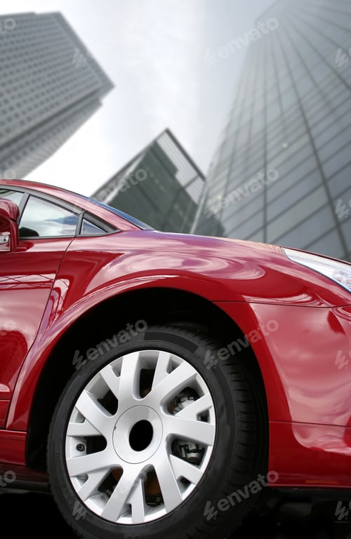 Preview: Red Sports Car In A Corporate Environment