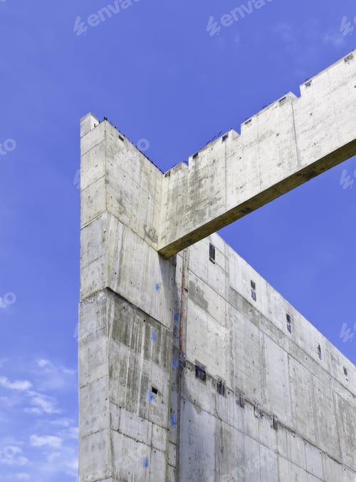 Preview: Corner Of Large Building, With Buttress, Under Construction