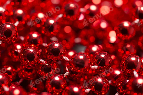 Preview: Delicate Red Beads Joined Together As A Decoration