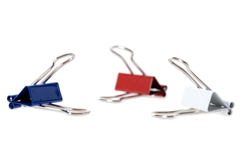 Preview: Paper Clips Isolated Over A White Background