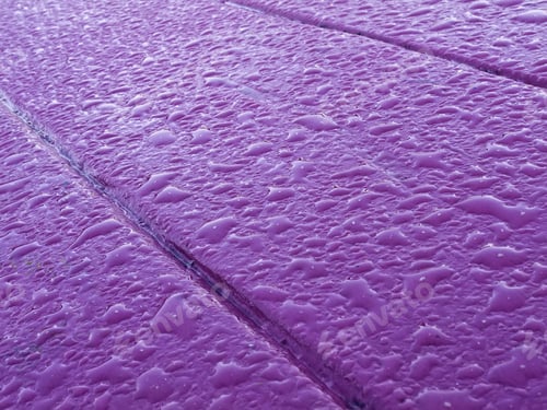 Preview: Start Of Wet Season In Groovy Tourist Destination: Splashy Surface Of Purple Picnic Table After
