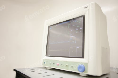 Preview: Medical Monitor At The Surgery Room Controlling Vital Signs