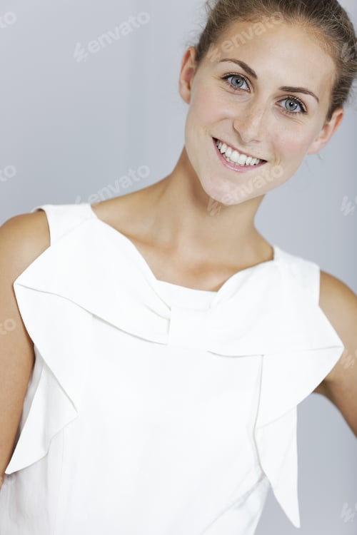 Preview: Attractive Business Woman Looking Happy,