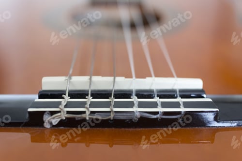 Preview: Detailed View Of A Classic Guitar Strings