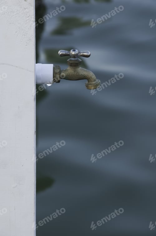 Preview: Water Faucet At Edge Of Dock