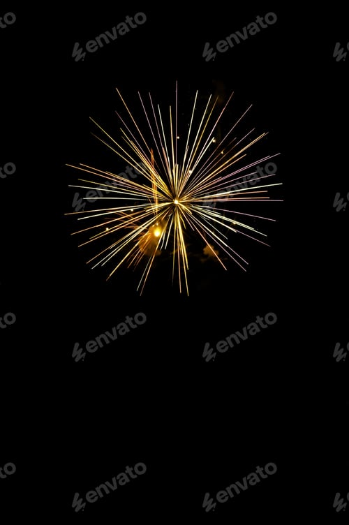 Preview: Multicolored Burst Of Fireworks, With Copy Space