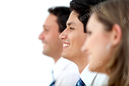 Preview: Group Of Young Business Executives Isolated On White