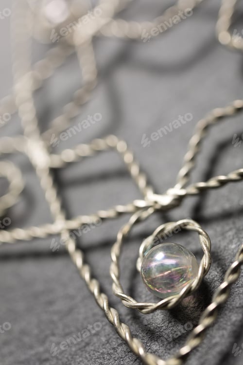 Preview: Delicate Metal Star Christmas Decoration On A Dark Slate Surface