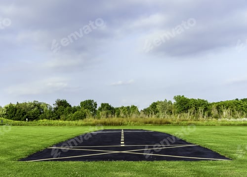 Preview: Runway For Model Aircraft In Public Park, Summer In Northern Illinois