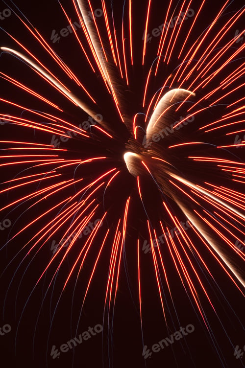 Preview: Streaks And Feathery Plumes From Burst Of Fireworks