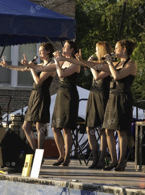 Preview: Downers Grove, Il - June 26: Chicago-Based Female Quartet Route 66 Performs A Golden Oldie On Stage
