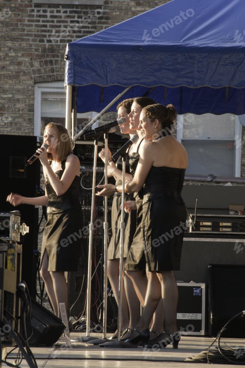 Preview: Downers Grove, Il - June 26: Chicago-Based Female Quartet Route 66 Performs A Golden Oldie On Stage