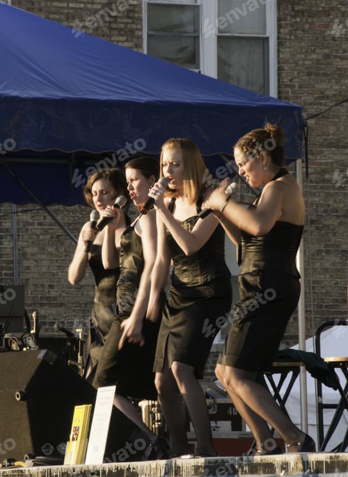 Preview: Downers Grove, Il - June 26: Chicago-Based Female Quartet Route 66 Performs A Golden Oldie On Stage