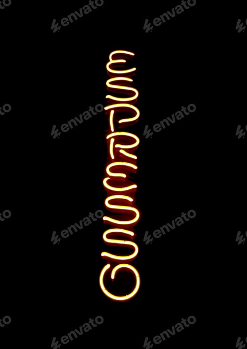 Preview: Neon Sign In Window Of Cafe