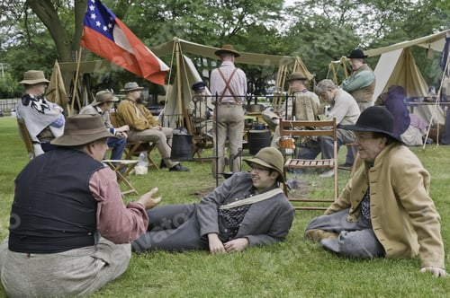 Preview: Lombard, Illinois/Usa - July 27: American Civil War (1861-1865) Reenactment On July 27, 2013, In